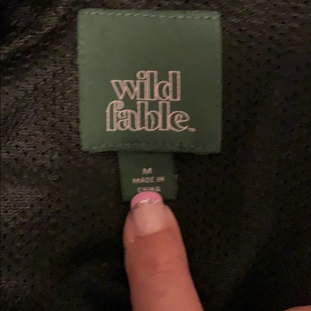 Wild Fable crop zip up hoodie. Black, blue green - Picture 3 of 3